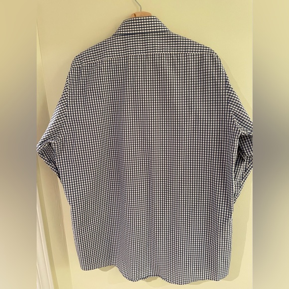 Arrow Button Down Shirt - Men’s 16 34/35 White Blue Black - Picture 4 of 4